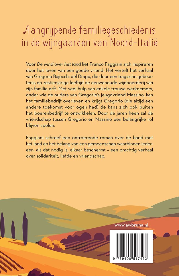 De wind over het land
