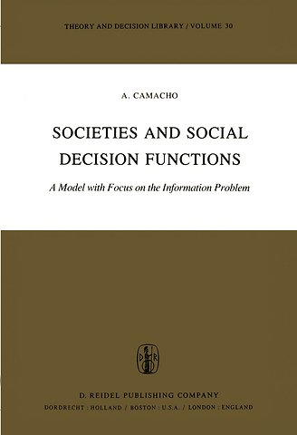 Societies and Social Decision Functions