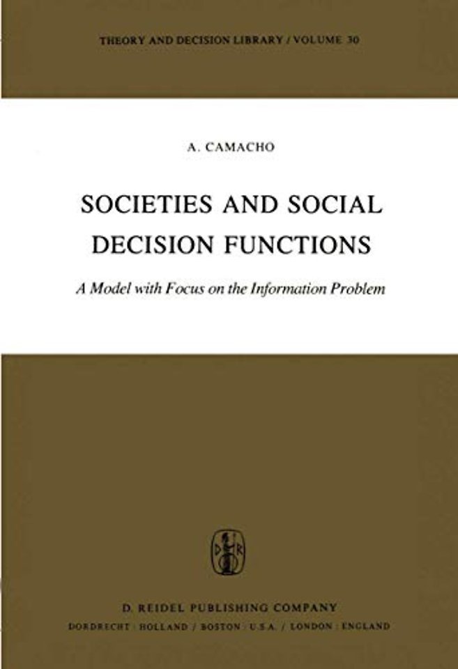 Societies and Social Decision Functions