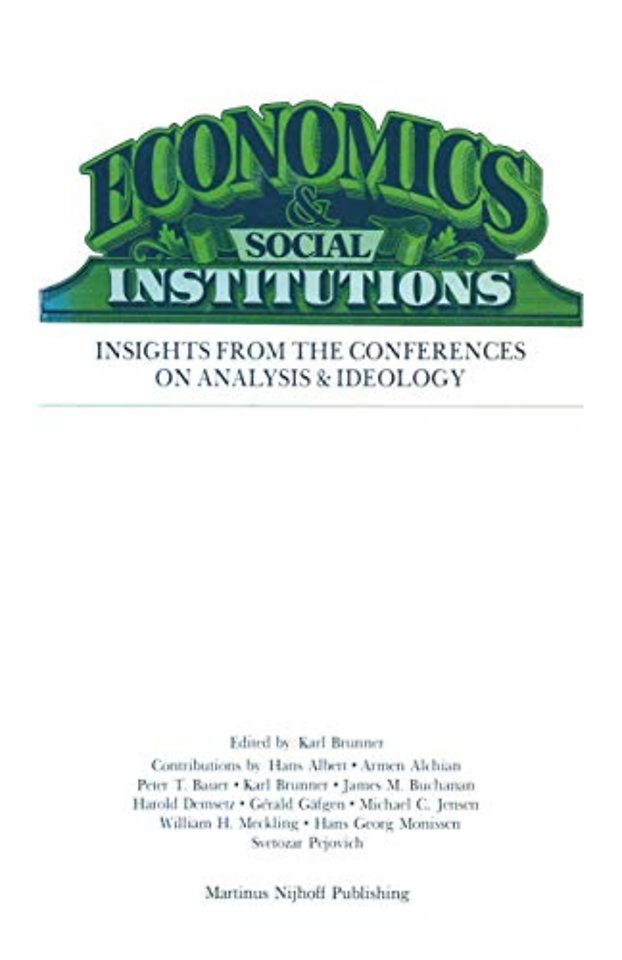 Economics Social Institutions