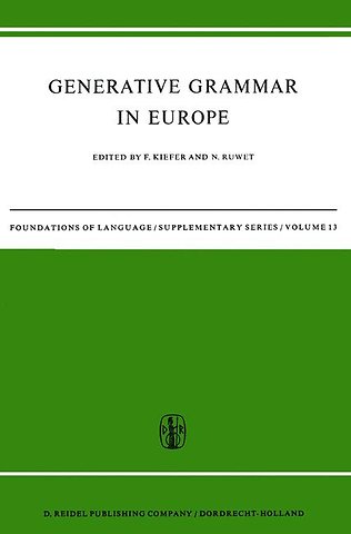 Generative Grammar in Europe