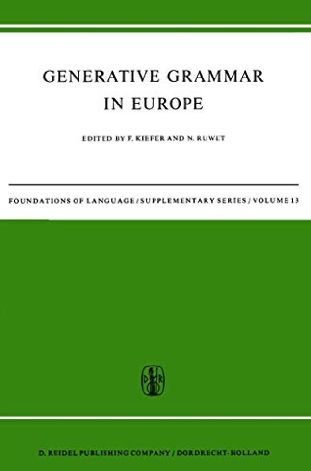 Generative Grammar in Europe