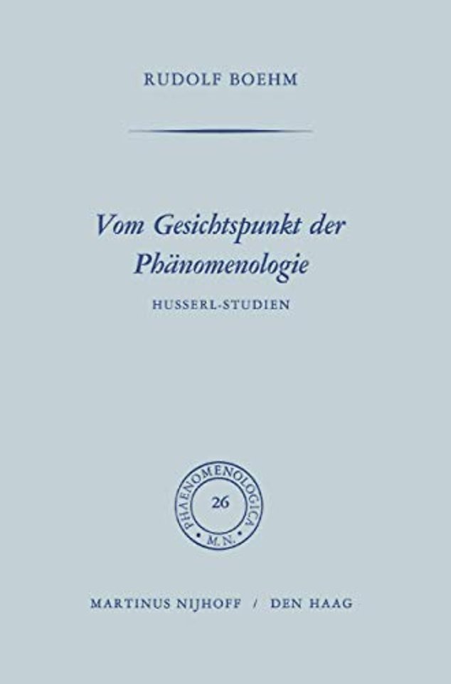 Vom Gesichtspunkt der Phänomenologie