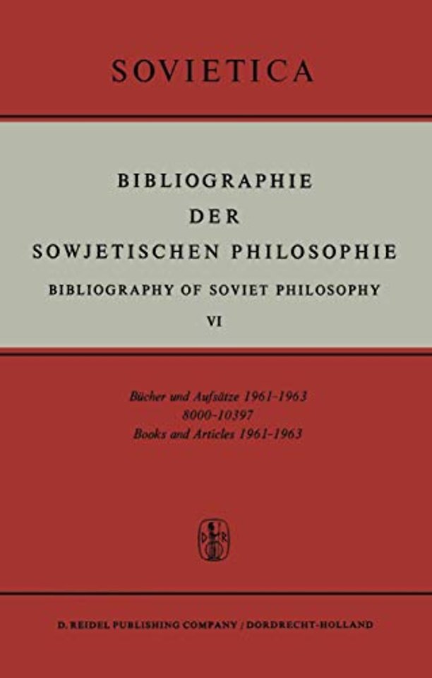 Bibliographie der Sowjetischen Philosophie