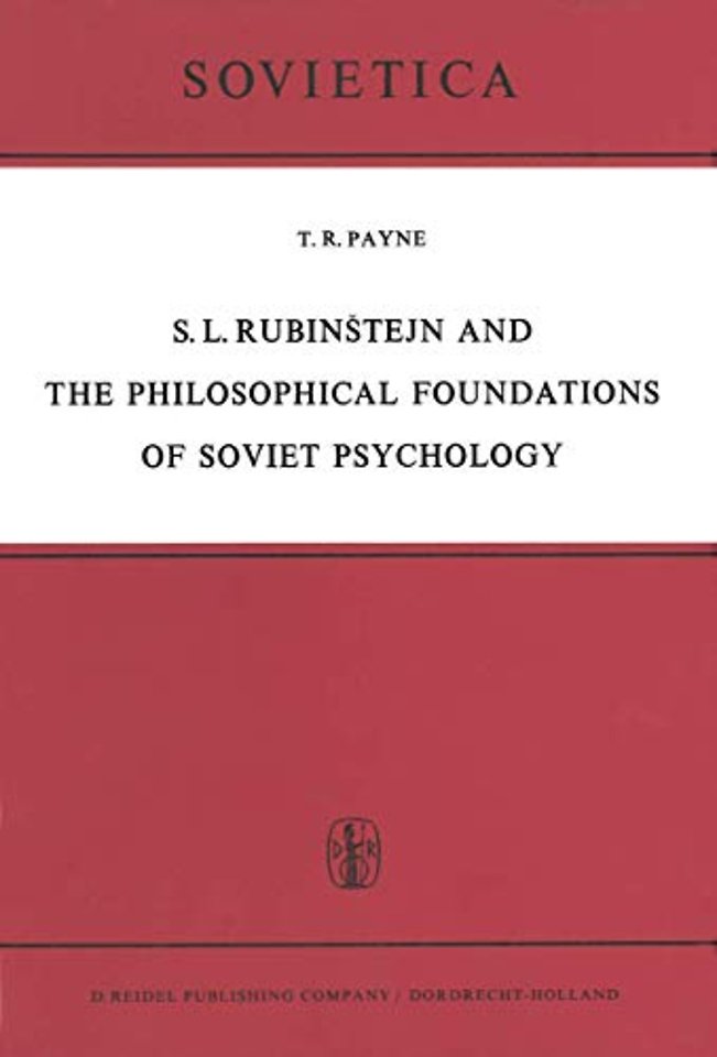 S. L. Rubinštejn and the Philosophical Foundations of Soviet Psychology
