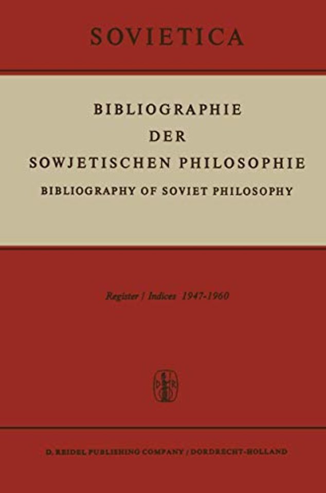 Bibliographie der Sowjetischen Philosophie