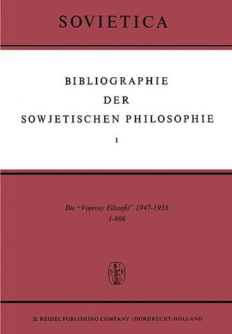 Bibliographie der Sowjetischen Philosophie