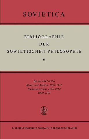 Bibliographie der Sowjetischen Philosophie