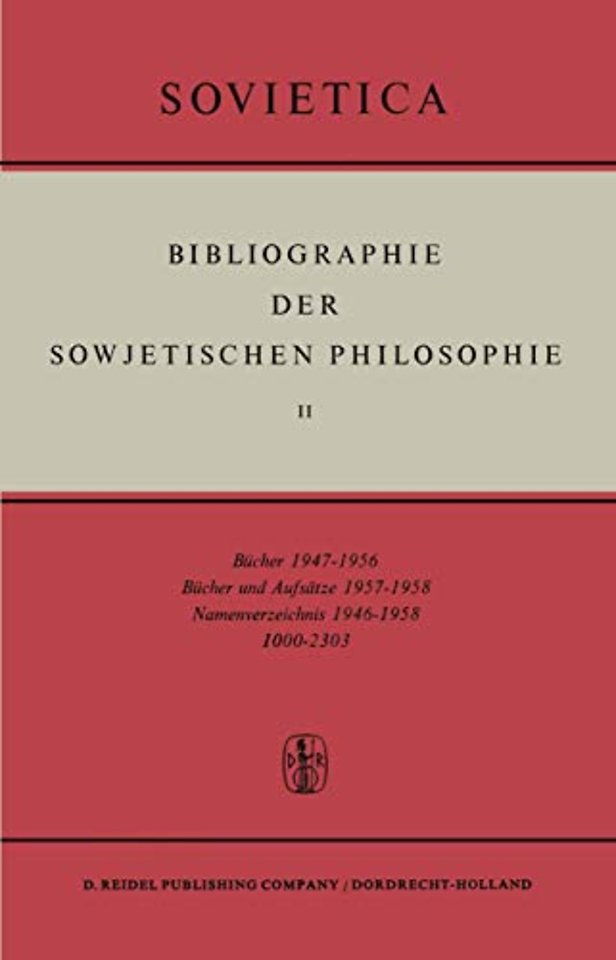 Bibliographie der Sowjetischen Philosophie