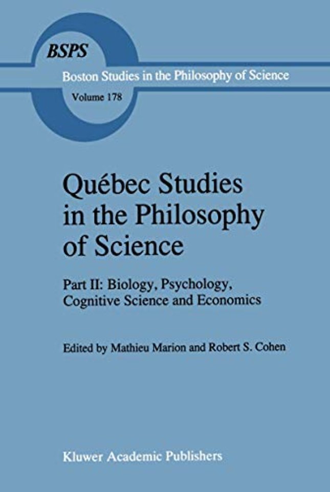 Québec Studies in the Philosophy of Science
