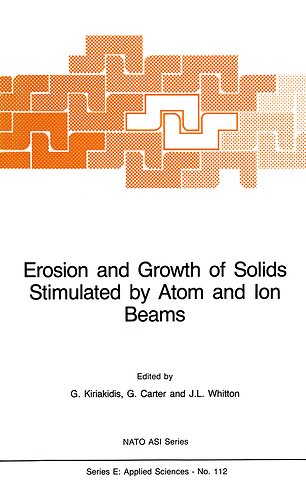 Erosion and Growth of Solids Stimulated by Atom and Ion Beams