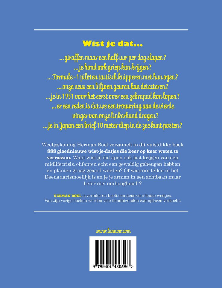 888 weetjes die je snel weer mag vergeten