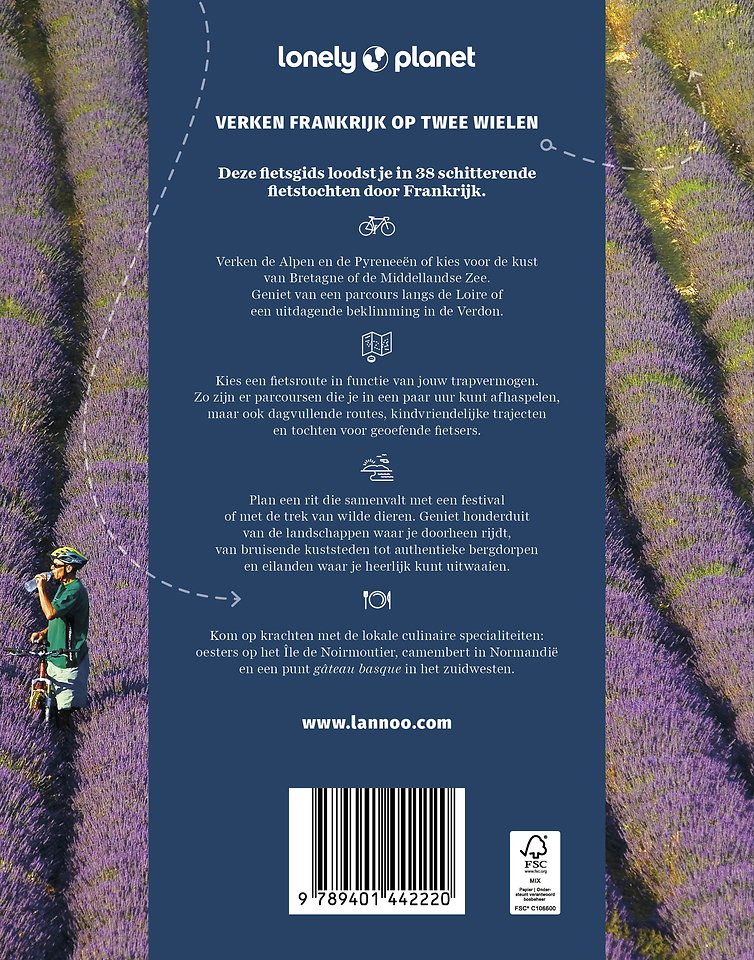 Lonely Planet fietsgids Frankrijk