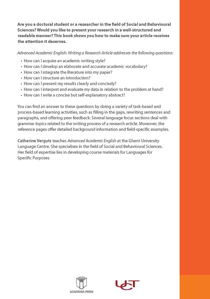 Academic English: Writing a research article