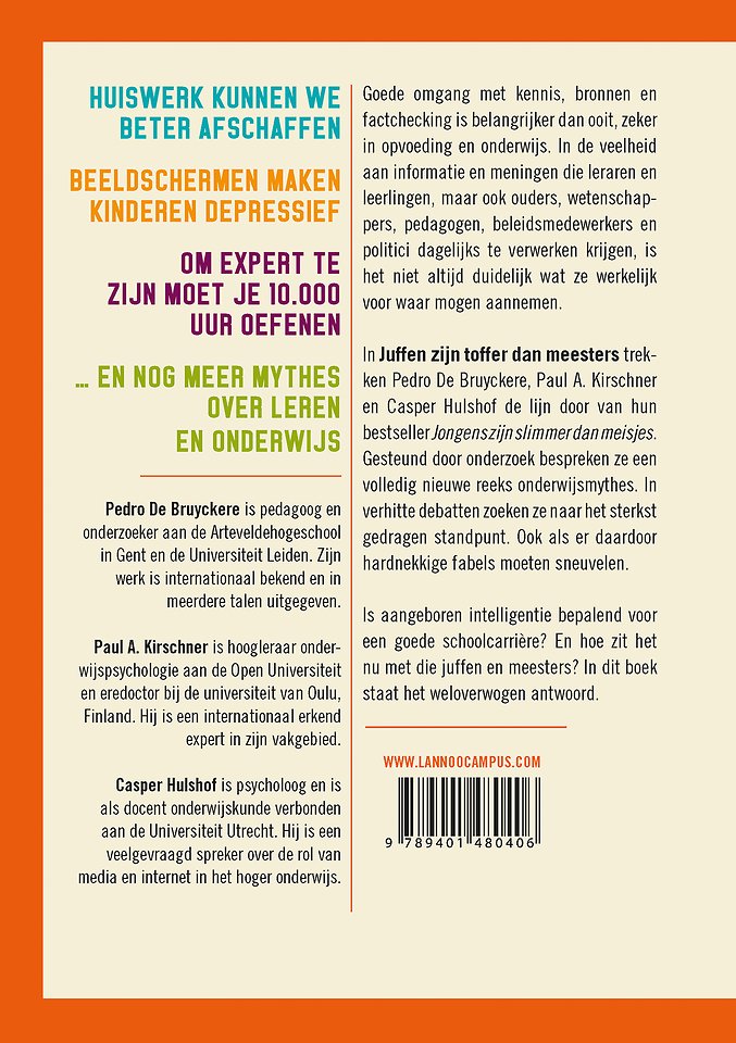Juffen zijn toffer dan meesters