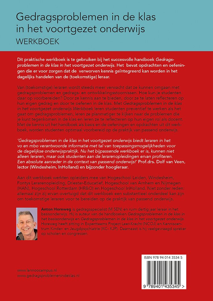 Gedragsproblemen in de klas in het voortgezet onderwijs werkboek