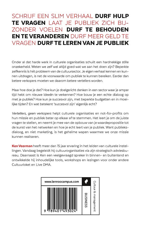 Vertellers, geen verkopers