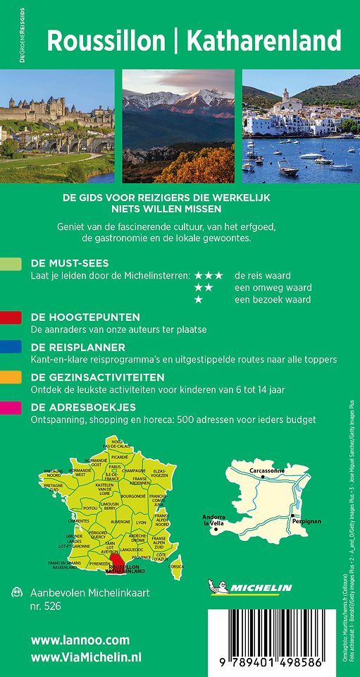 Michelin Reisgids Roussillon- Katharenland