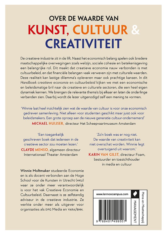 Handboek creatieve economie en cultuurbeleid