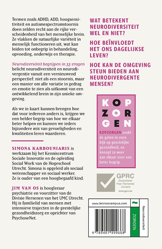 KOPZORGEN. Neurodiversiteit begrijpen