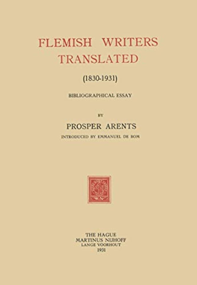 Flemish Writers Translated (1830–1931)