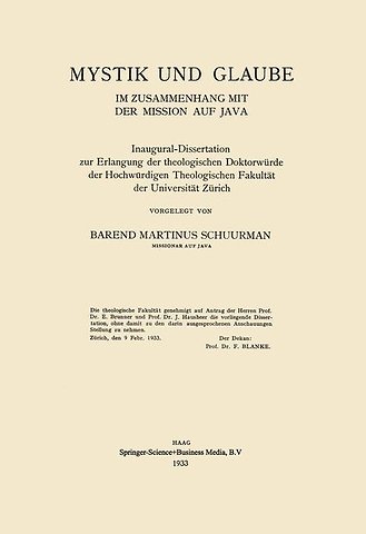 Mystik und Glaube im Zusammenhang mit der Mission auf Java