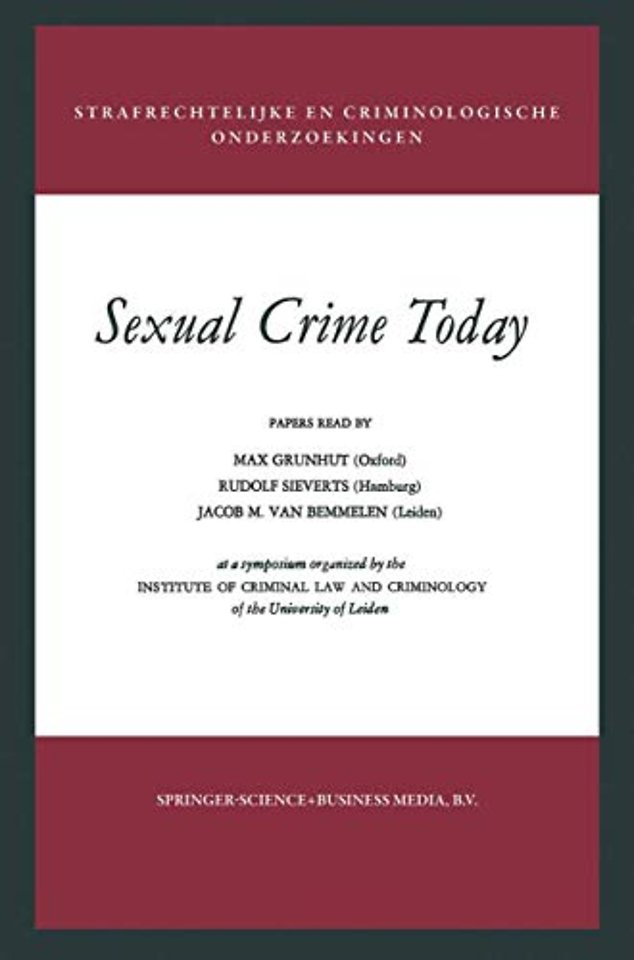 Sexual Crime Today