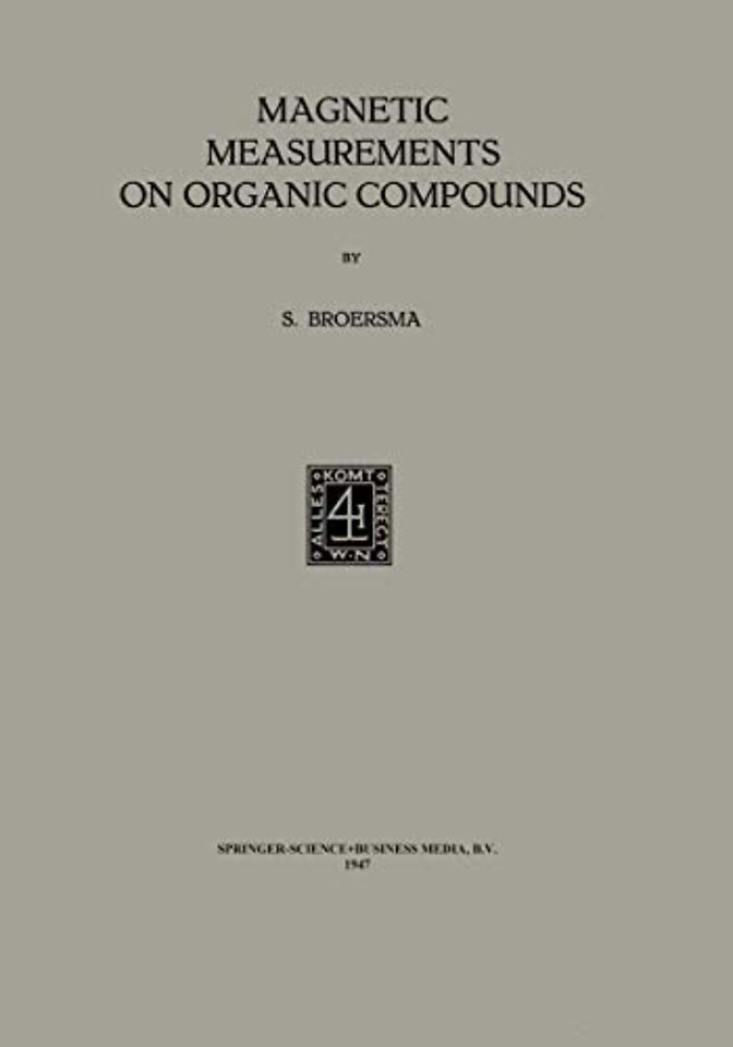 Magnetic Measurements on Organic Compounds