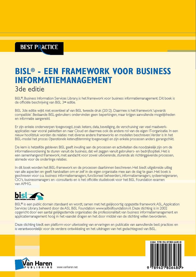 BiSL – Een Framework voor business informatiemanagement