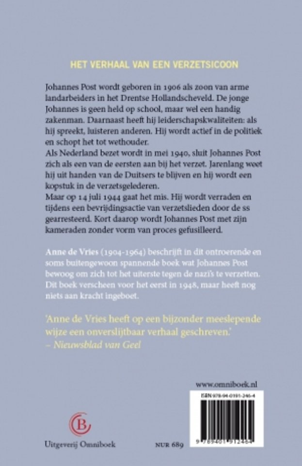 De levensroman van Johannes Post