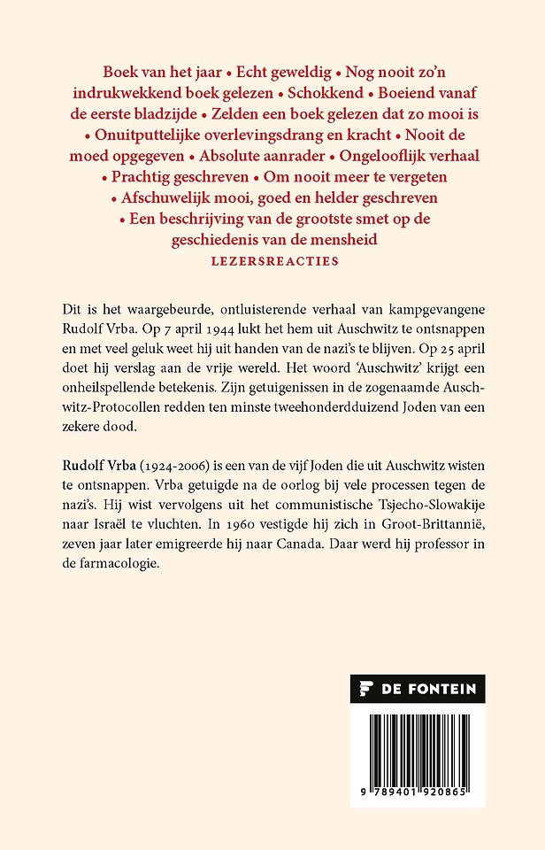 Ik ontsnapte uit Auschwitz