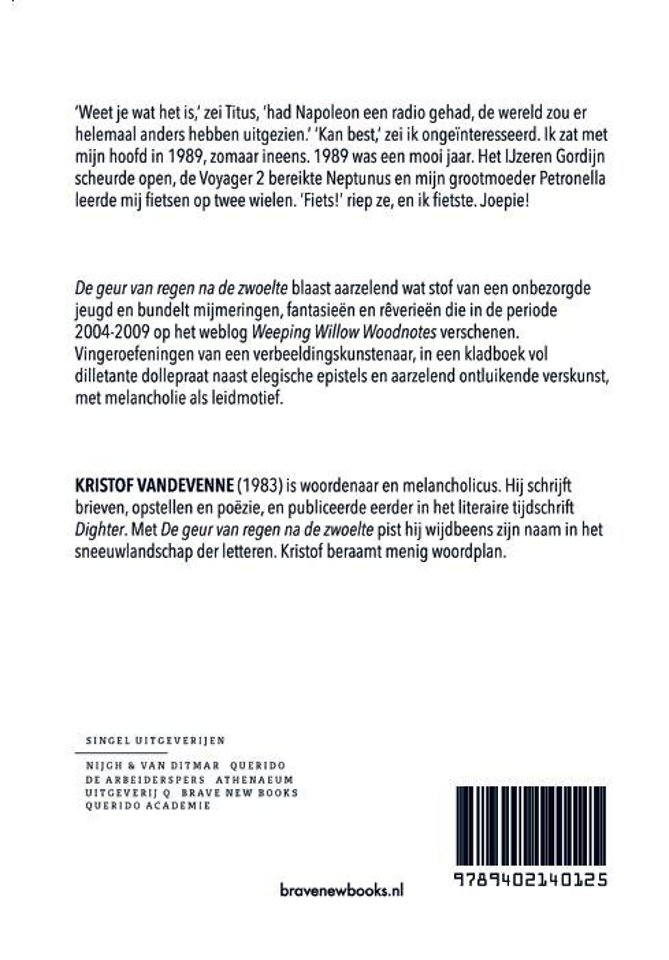 De geur van regen na de zwoelte