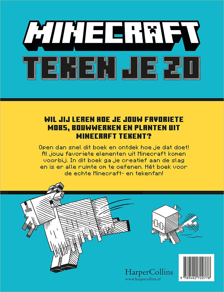 Minecraft teken je zo