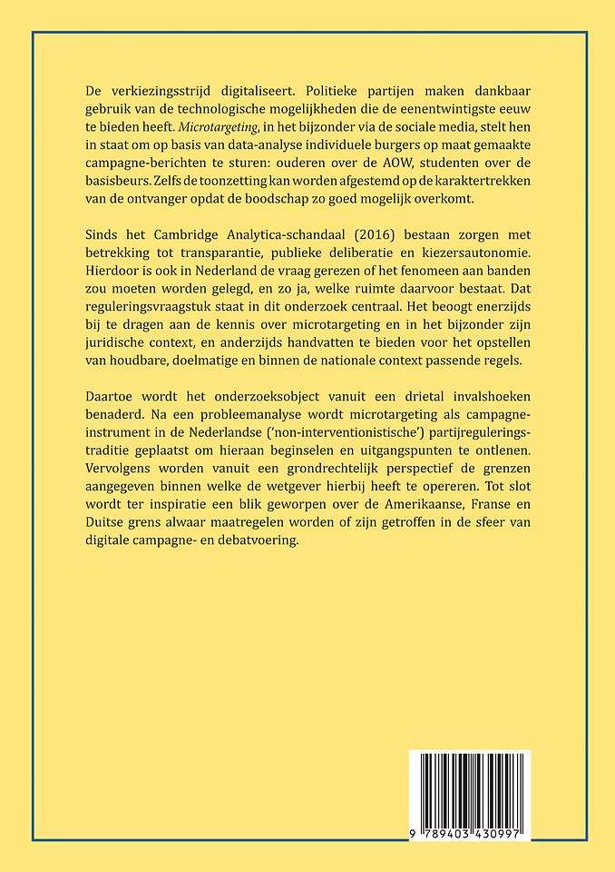 Ruimte voor regulering van politieke microtargeting