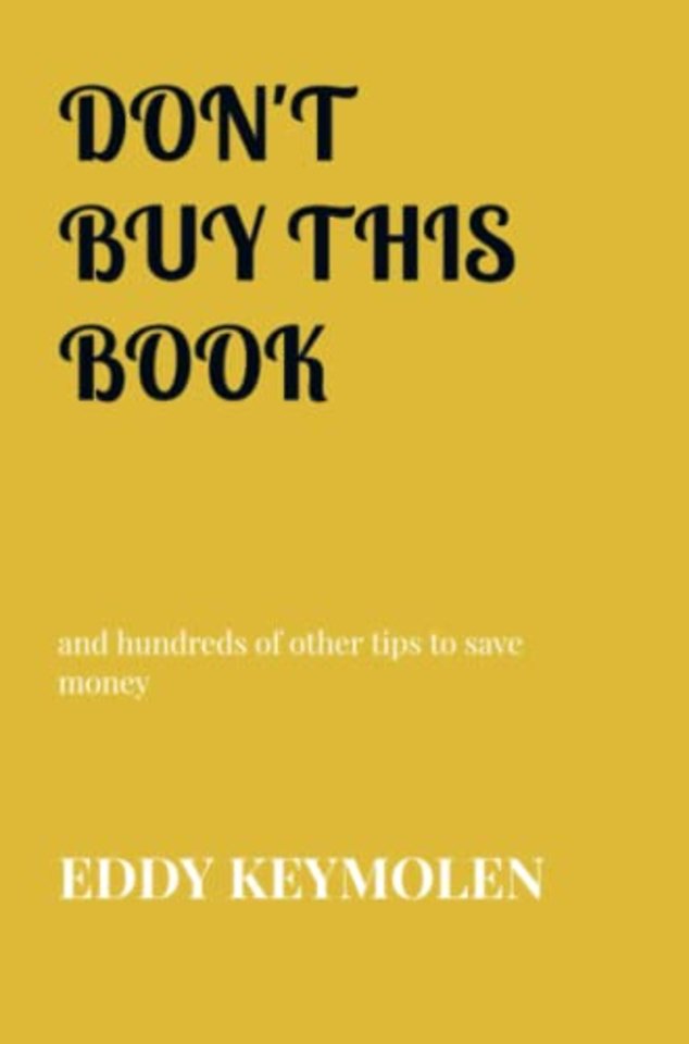 DON'T BUY THIS BOOK