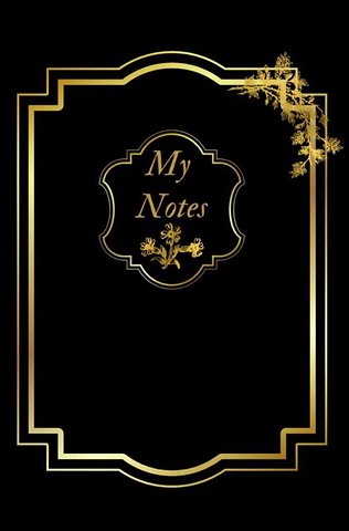 Notitieboek - Cadeau voor man - Cadeau voor vrouw - hardcover - Notitieboekje - Schrijfblok - Notebook - Goude - Zwart - my notes 6