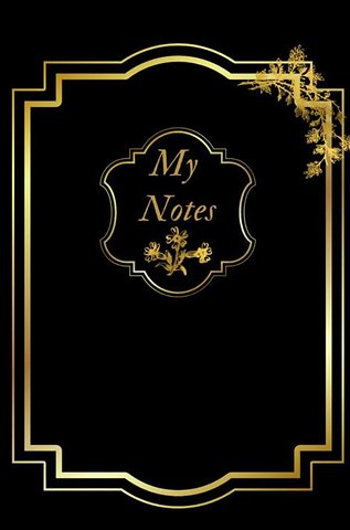 Notitieboek - Cadeau voor man - Cadeau voor vrouw - hardcover - Notitieboekje - Schrijfblok - Notebook - Goude - Zwart - my notes 6