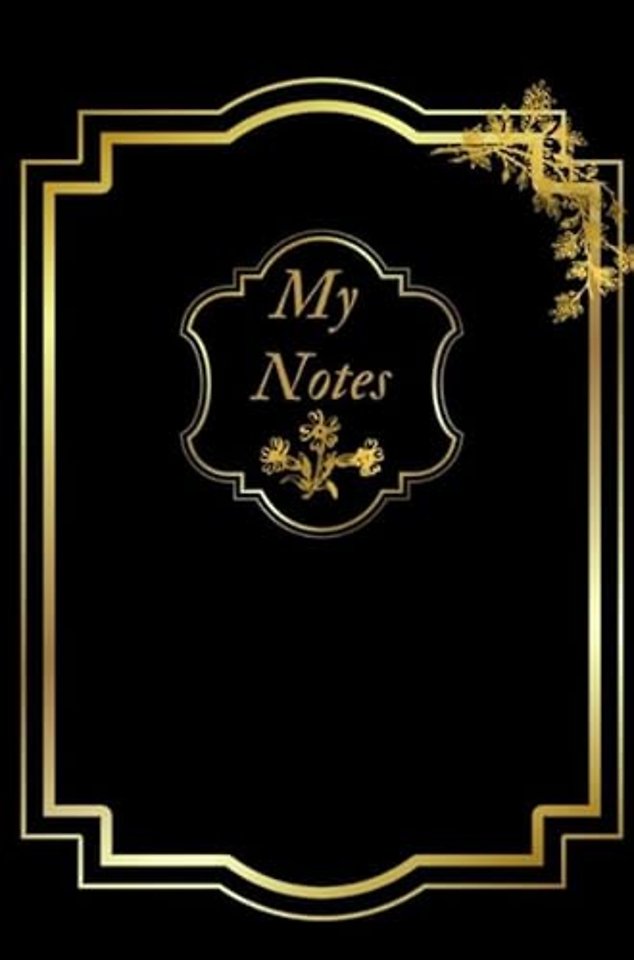 Notitieboek - Cadeau voor man - Cadeau voor vrouw - hardcover - Notitieboekje - Schrijfblok - Notebook - Goude - Zwart - my notes 6