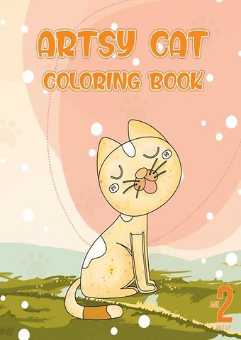 Artsy cat coloring book