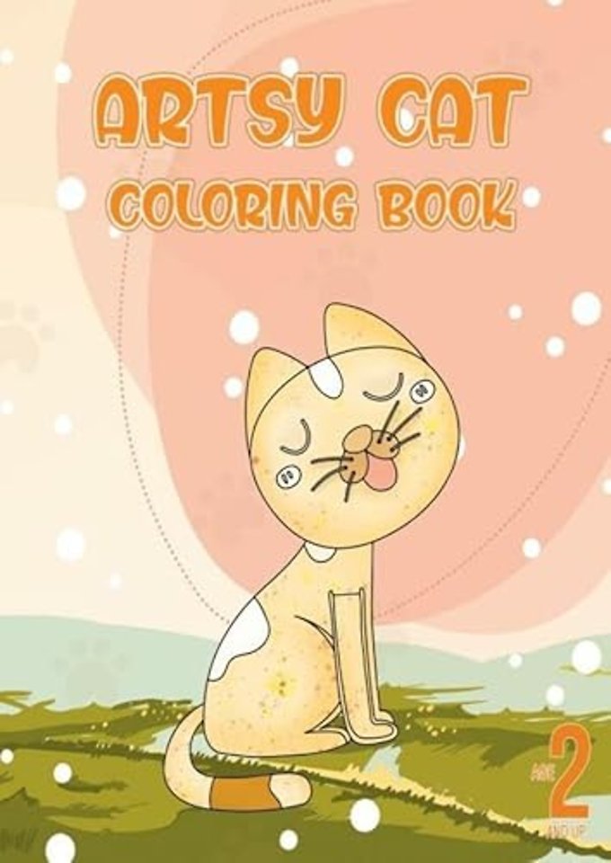 Artsy cat coloring book