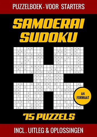 Samoerai Sudoku - Puzzelboek voor Starters - 75 Puzzels