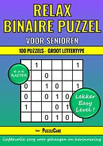 Binaire Puzzel Relax - 6x6 Raster - 100 Puzzels Groot Lettertype - Lekker Easy Level!