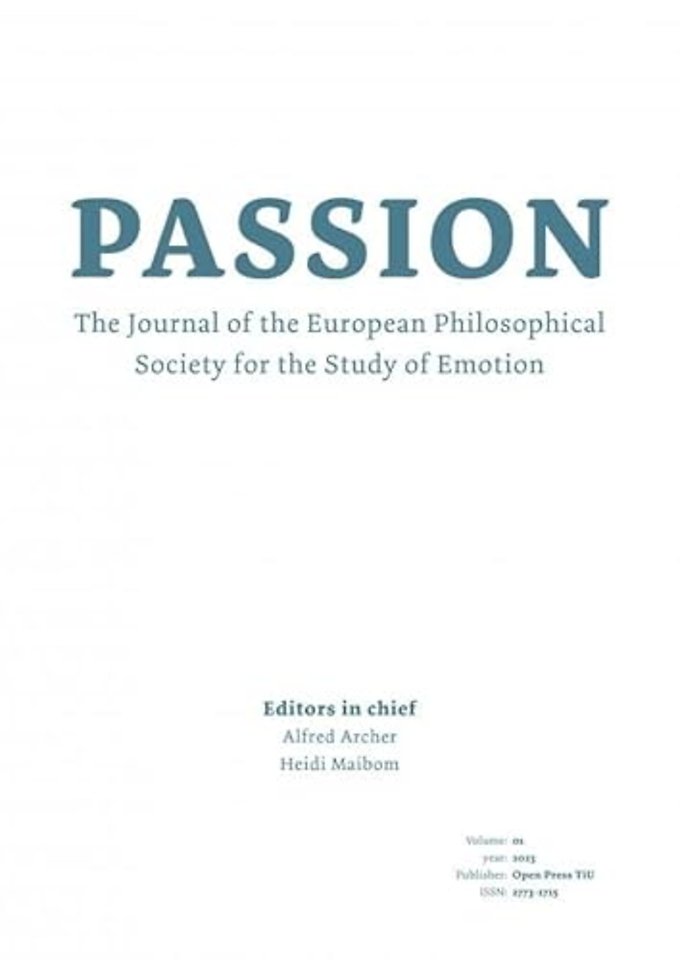 Passion: Journal of the European Philosophical Society for the Study of Emotion