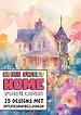 Omgekeerd Kleurboek - Home Sweet Home - 25 Designs met Interieurafbeeldingen