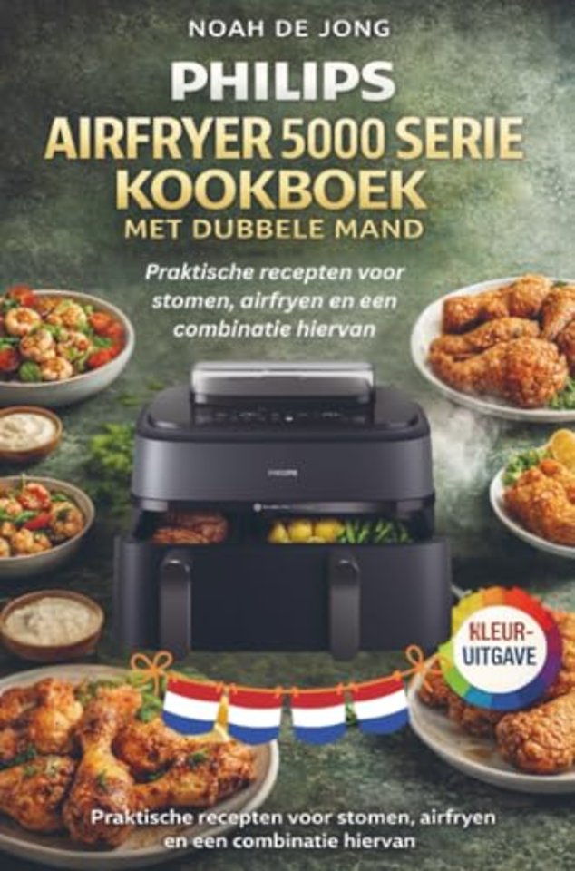 PHILIPS AIRFRYER 5000 SERIE KOOKBOEK MET DUBBELE MAND
