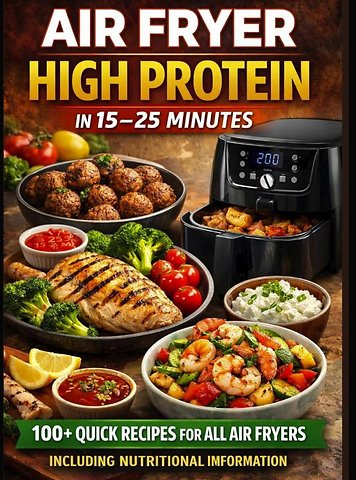 Air Fryer High Protein – In 15–25 Minutes: 100+ Quick Recipes For All Air Fryers – Including Nutritional Information