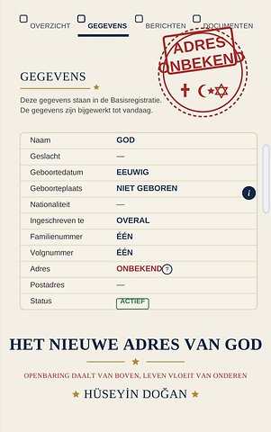HET NIEUWE ADRES VAN GOD