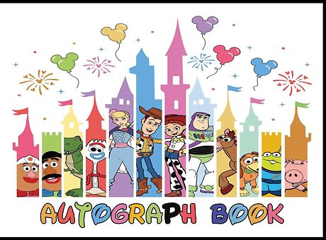 Autograph Book for Disney Theme Park & Disneyland
