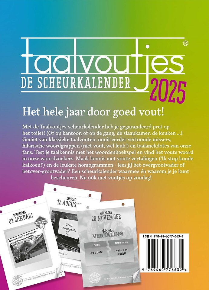 Taalvoutjes - de scheurkalender 2025