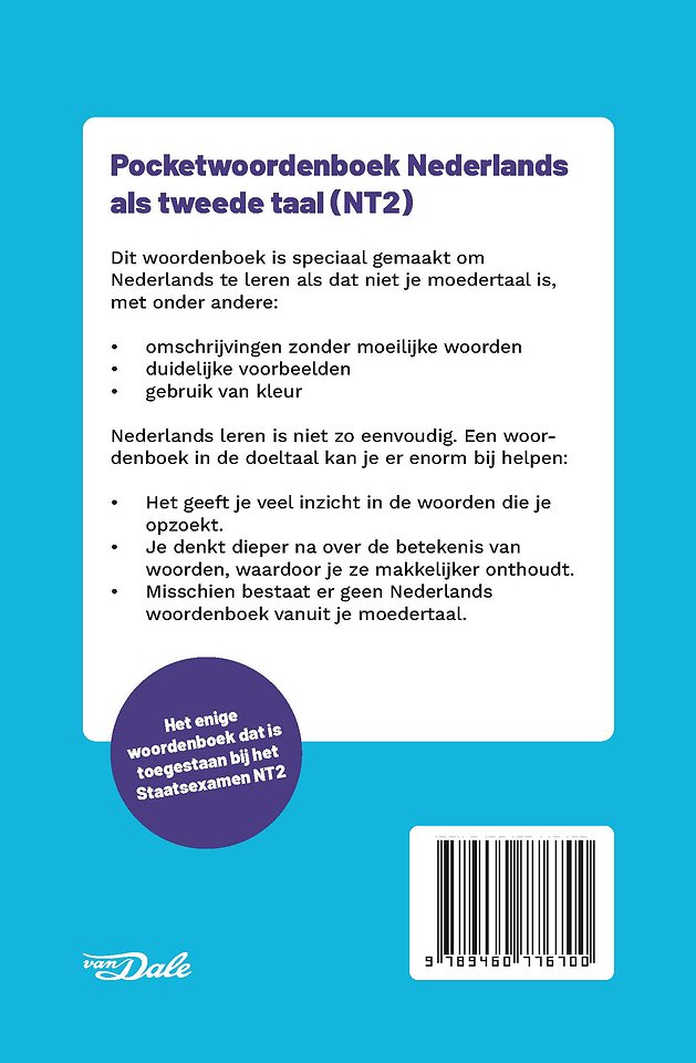 Van Dale Pocketwoordenboek Nederlands als tweede taal (NT2)